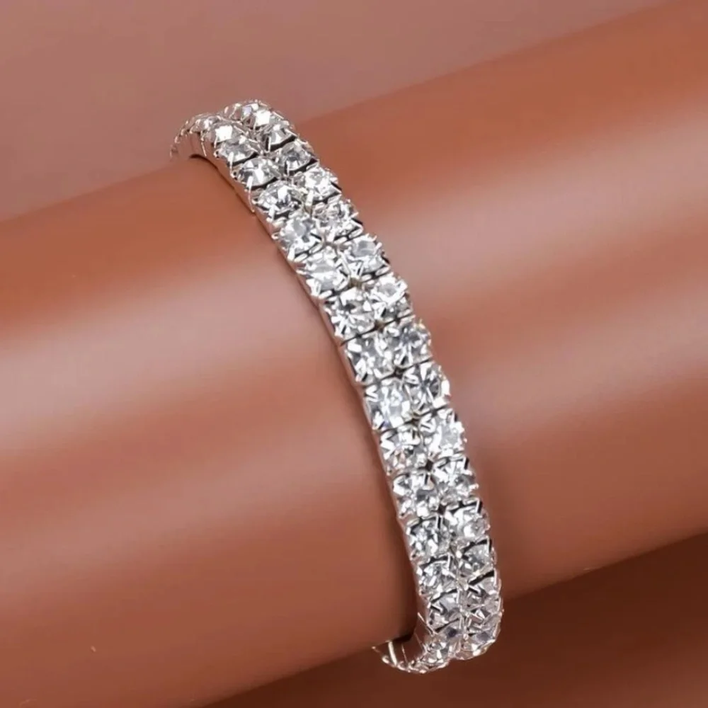 Glamorous Gold/Silver Rhinestone Bracelet